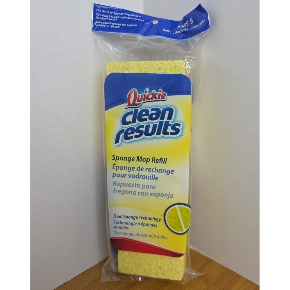 Quickie Clean Results Type‎ S Sponge Mop Refill #0442CR New